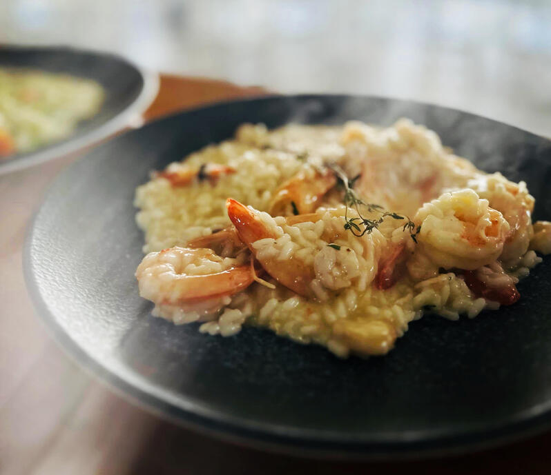 Shrimp risotto